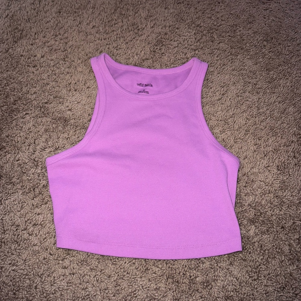 Wild Fable Purple Sleeveless Crop Tank Top